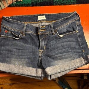 Hudson Jeans Indigo Cuffed Jean Shorts